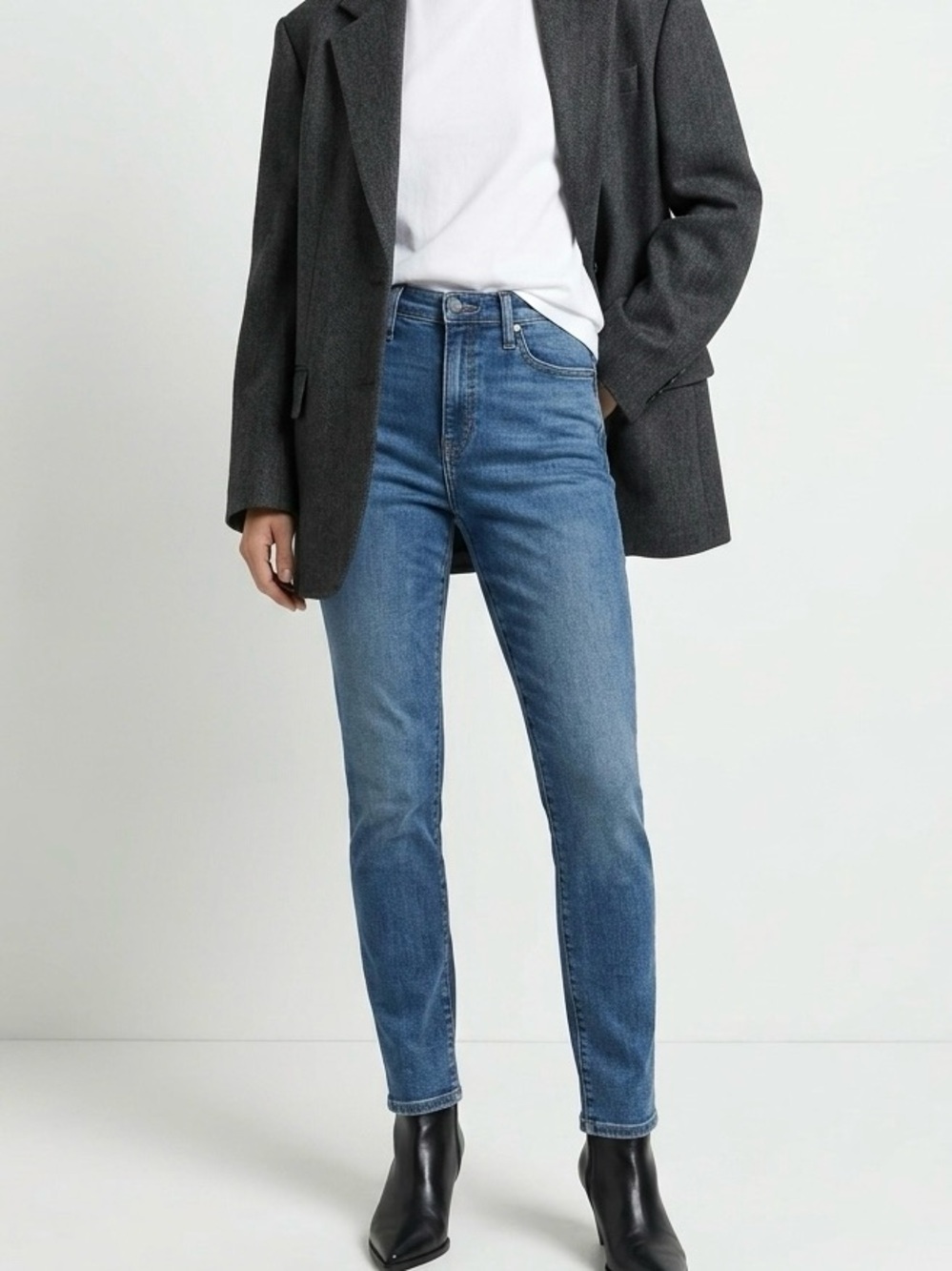 Banana Republic High Rise Skinny Jeans Medium Wash Denim Blue Stretch 884658